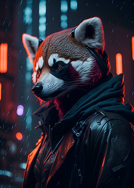Red Panda Rain Rebel
