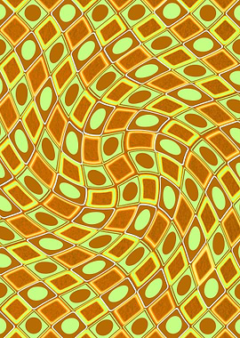 Orange green y2k swirl