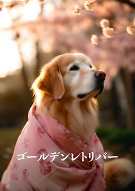 Kimono Golden Retriever