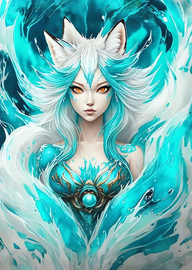 Fox Goddes Painting