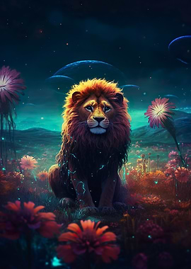 Floral Lion on Mars