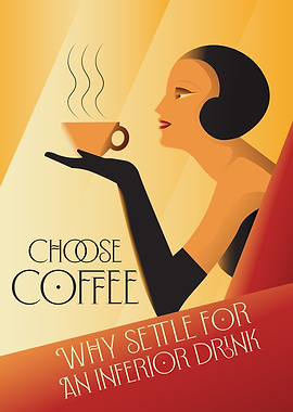 Art Deco Coffee Poster