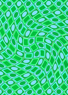 Green blue y2k swirl