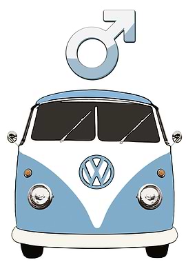 Retro camper toilet sign