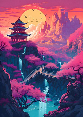 japanese neon village