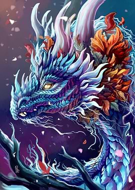 Magic Winter dragon head