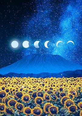 Sunflower Field in space