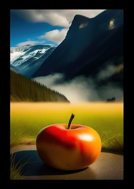 Apple And Mountains 1