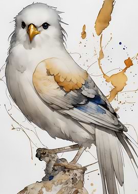 Unique Watercolor Bird Art