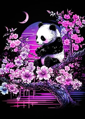 Panda cherry blossom japan
