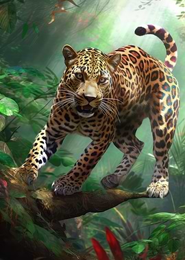 Leopard on the Jungle Run