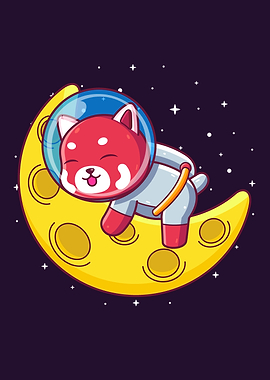 Red Panda on The Moon