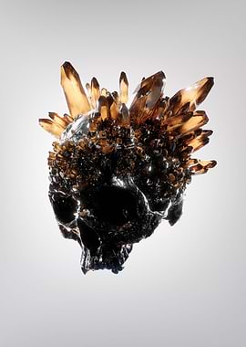 Crystal black skull