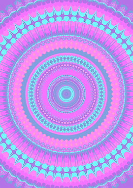 Groovy Vibrant Mandala