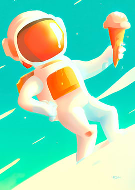 Astronaut with Ice Cream