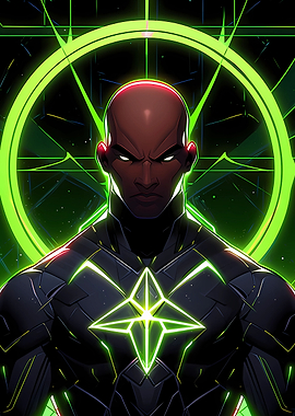 Neon Futuristic Warrior i