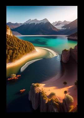 Beach With Mountains