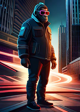 Gorilla King kong Neon