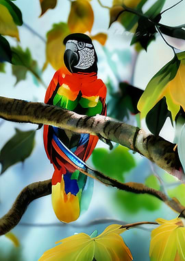 A colorful parrot