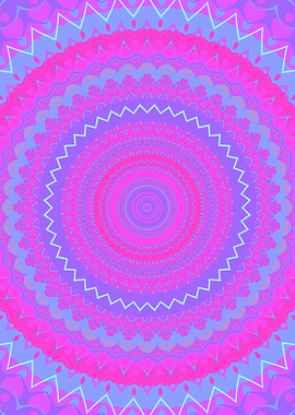 Trippy Vibrant Mandala