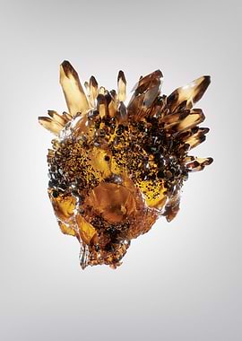 Crystal orange skull