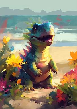 Colourful Baby Dino