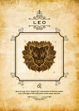 retro leo zodiac