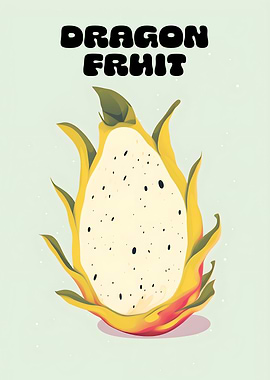 Yellow Dragon Fruit Poster