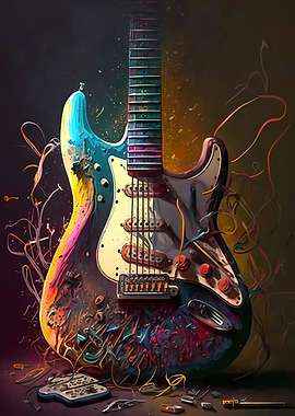Electric Guitar Painting