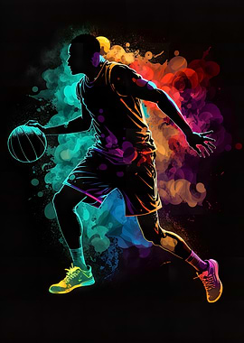 Colorful Football Player