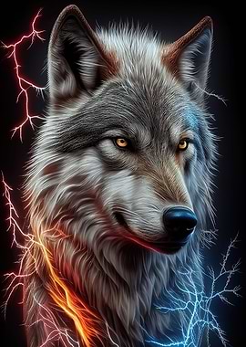 Angry Wolf Face Animal