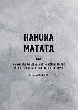 hakuna matata definition