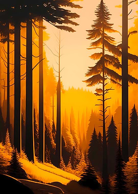 Golden Hour Forest