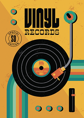 80s retro music vinyl disc