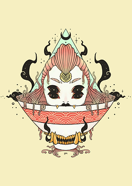 Ramen Noodle Bowl Monster