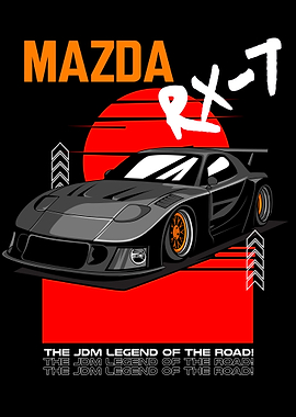 Black Mazda RX 7
