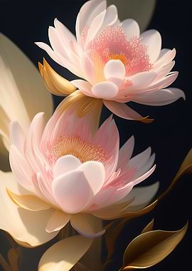 Digital painting flowers