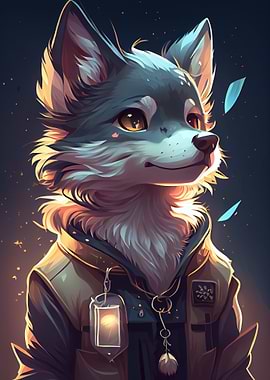 Cute Wolf Animal Cartoon