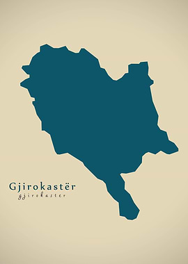 Gjirokaster county map