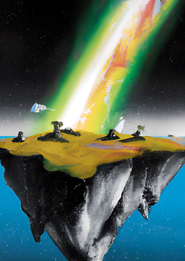 Flying Island Outer Space