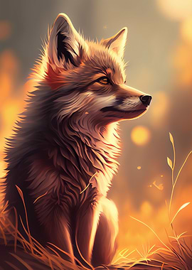 Cute Wolf Animal Cartoon