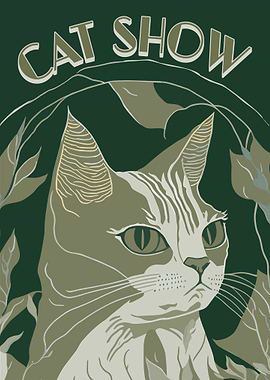 Cat Show Vintage Art