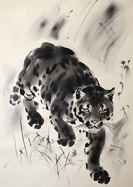Jaguar Ink Drawing