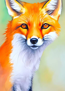 Painting of a fox
