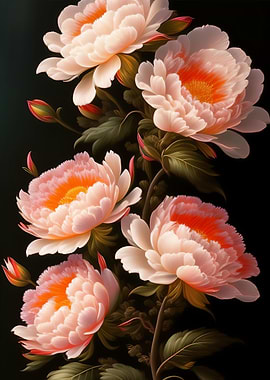 Digital painting flowers
