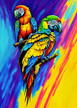 ABSTRACT COLORFUL POP ART