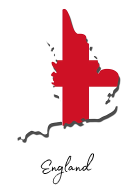England Map With Flag