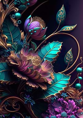 Colorful Abstract Lotus