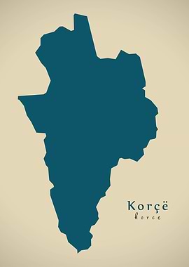 Korce county map