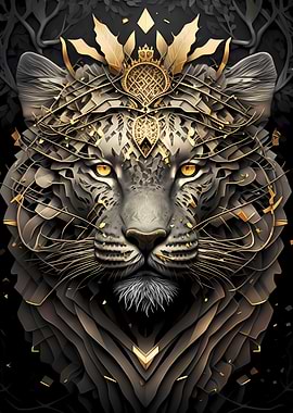 King Tiger Golden Art Deco